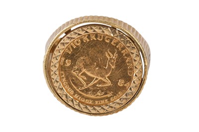 Lot 1010 - 1/10th KRUGERRAND RING