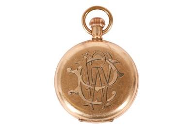 Lot 65 - A GOLD PLATED WALTHAM 'TRAVELER' FULL HUNTER POCKET WATCH