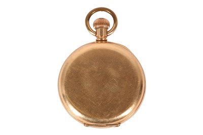 Lot 65 - A GOLD PLATED WALTHAM 'TRAVELER' FULL HUNTER POCKET WATCH