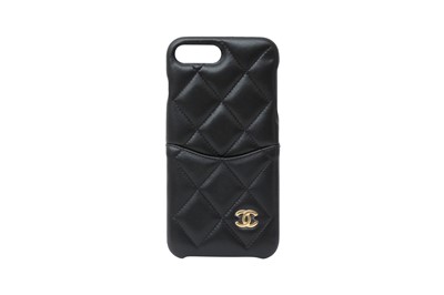Lot 372 - Chanel Black Quilted CC iPhone Case