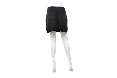 Lot 554 - Chanel Sport Black Wool Mini Skirt - Size 42