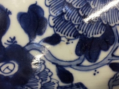 Lot 420 - A CHINESE BLUE AND WHITE 'PEONY' JAR
