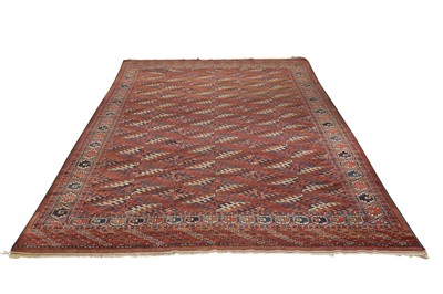 Lot 53 - AN ANTIQUE YOMUT CARPET, TURKMENISTAN