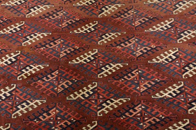 Lot 53 - AN ANTIQUE YOMUT CARPET, TURKMENISTAN