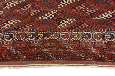 Lot 53 - AN ANTIQUE YOMUT CARPET, TURKMENISTAN