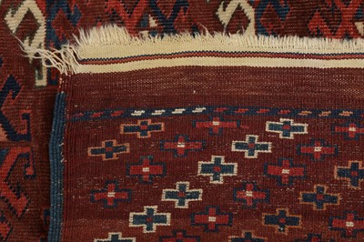 Lot 53 - AN ANTIQUE YOMUT CARPET, TURKMENISTAN