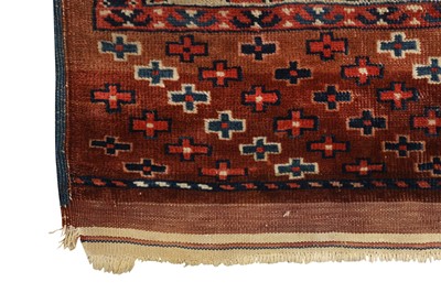 Lot 53 - AN ANTIQUE YOMUT CARPET, TURKMENISTAN