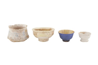 Lot 109 - FOUR SMALL POTTERY VESSELS