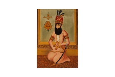 Lot 199 - A SEATED PORTRAIT OF NADIR SHAH (1688 - 1747), FOUNDER OF THE AFSHARID DYNASTY