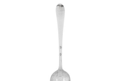 Lot 297 - A late 18th century American silver teaspoon, Philadelphia dated 1790 by Joseph Richardson Jnr