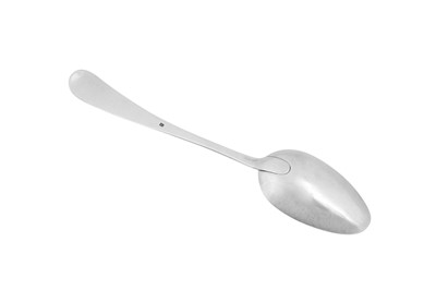 Lot 294 - A late 18th century American silver tablespoon, New York circa 1785 by John Burger (1747-1828, active from 1780)
