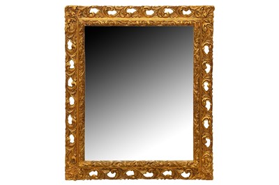 Lot 1479 - A GILT FRAMED RECTANGULAR MIRROR, LATE 19TH CENTURY