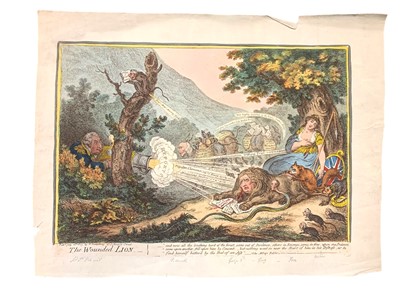 Lot 404 - Gillray (James) The Wounded Lion
