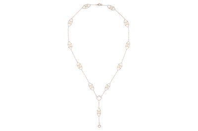 Lot 69 - A SEED PEARL AND DIAMOND NECKLACE