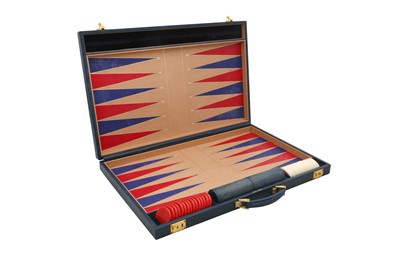 Lot 1739 - AN ASPREY TRAVELLING BACKGAMMON SET