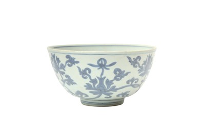 Lot 540 - A CHINESE BLUE AND WHITE BOWL AND A SMALL DISH