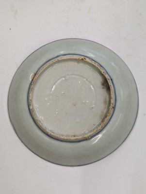 Lot 540 - A CHINESE BLUE AND WHITE BOWL AND A SMALL DISH