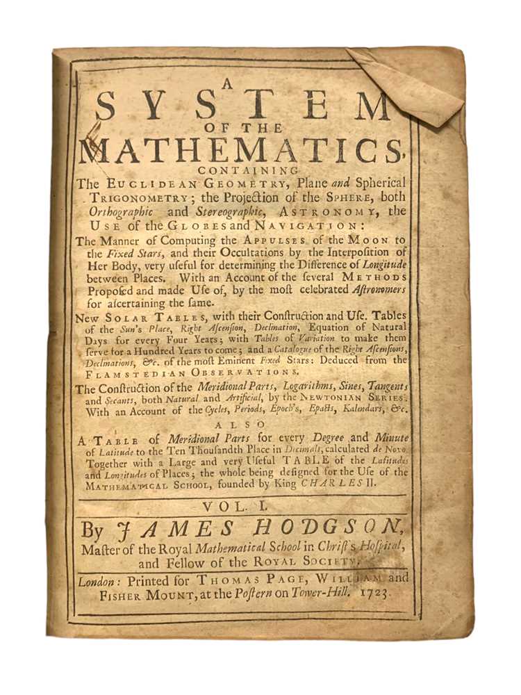 Lot 81 - Hodgson (James) A System of the Mathematics