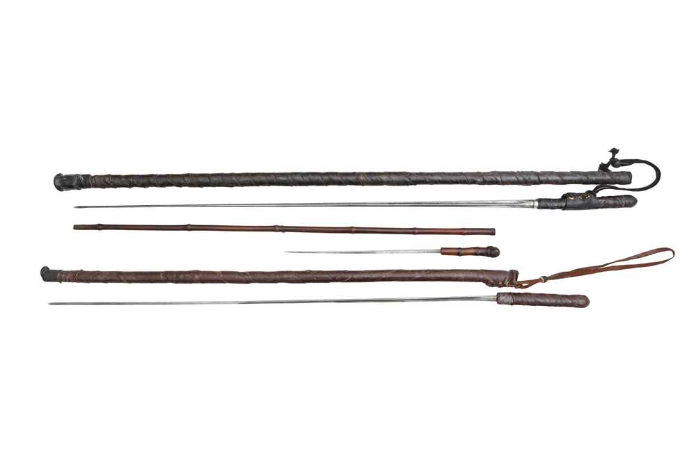 Lot 1695 A GROUP OF SWORD STICKS