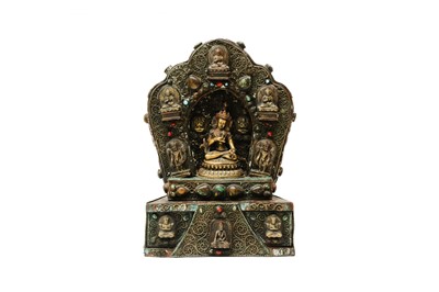 Lot 797 - A NEPALESE INLAID SHRINE