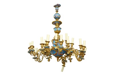 Lot 296 - A CONTINENTAL SEVRES STYLE CHANDELIER