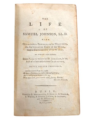 Lot 176 - Cook (William) The Life of Samuel Johnson LL.D., with Occasional Remarks on his Writings