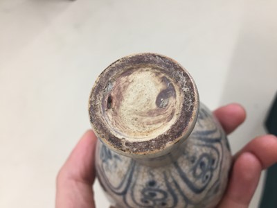 Lot 788 - A RARE VIETNAMESE BLUE AND WHITE 'FLOWERS' STEM CUP