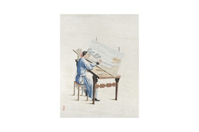 Lot 108 - A GROUP OF FOUR CHINESE 'ARTISAN WORKSHOP' EXPORT PAINTINGS