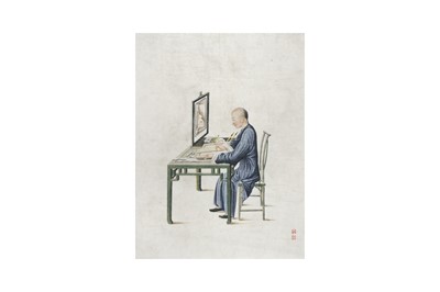 Lot 108 - A GROUP OF FOUR CHINESE 'ARTISAN WORKSHOP' EXPORT PAINTINGS