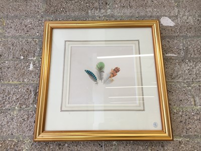 Lot 106 - A CHINESE EXPORT PAINTING OF FEATHERS