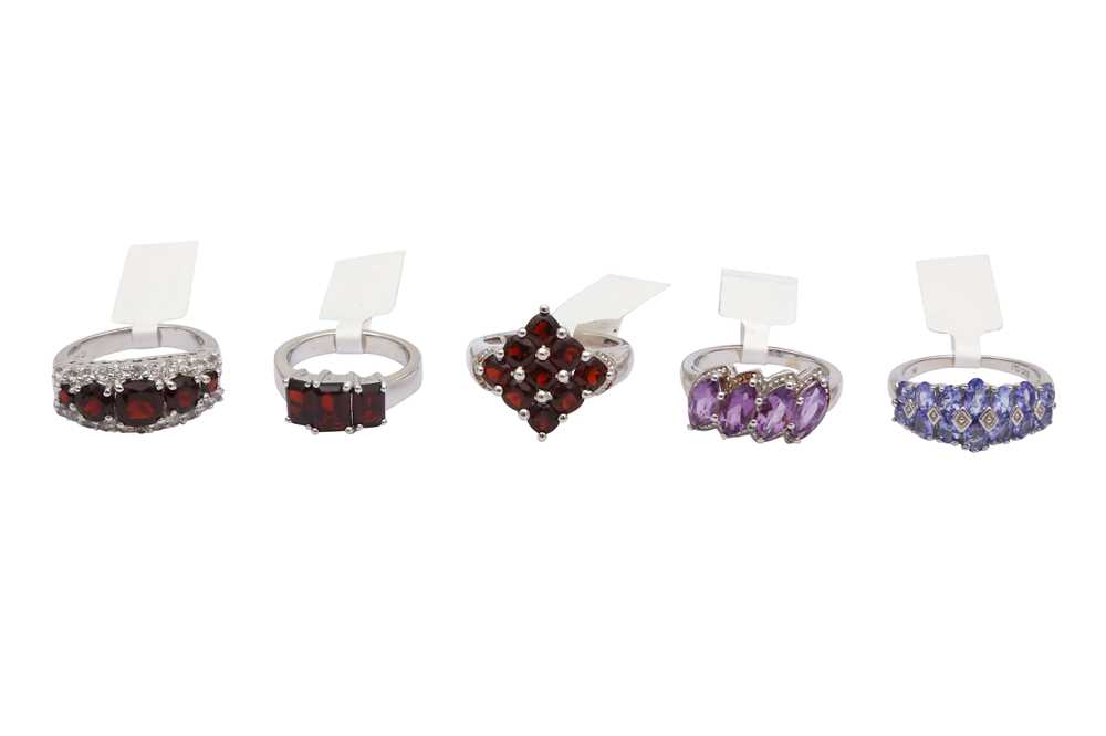 Lot 1047 A COLLECTION OF COSTUME JEWELLERY RINGS