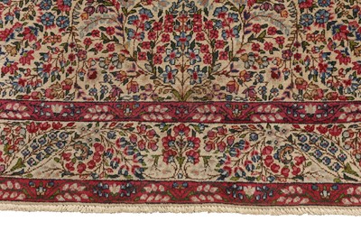 Lot 44 - AN ANTIQUE KIRMAN LAVER RUG, SOUTH PERSIA