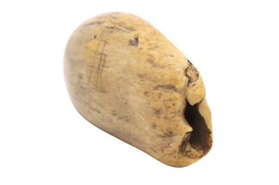 Lot 1717 - A 19TH-CENTURY SCRIMSHAW SPERM WHALE TOOTH DEPICTING WHALING EXPEDITION