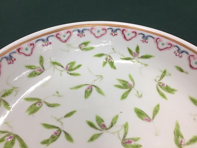 Lot 623 - A CHINESE FAMILLE-ROSE 'WILD ORCHIDS' DISH