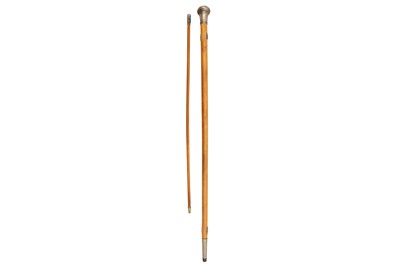 Lot 1689 - A SWAGGER STICK AND WALKING STICK