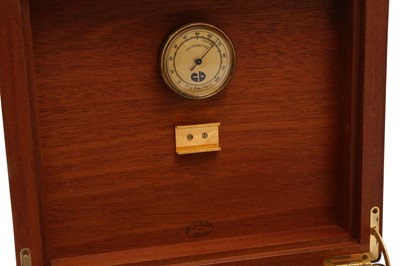 Lot 1727 - AN ELIE BLEU BURR WALNUT HUMIDOR WITH CIGARS