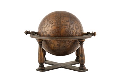 Lot 238 - AN ENGRAVED BRASS ISLAMIC CELESTIAL GLOBE