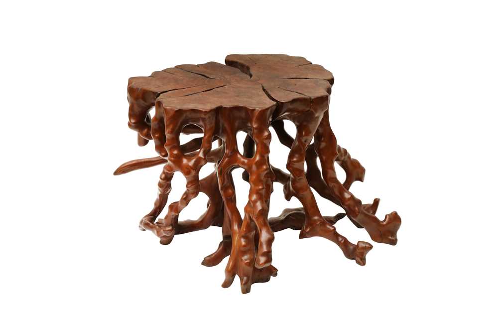 Lot 543 - A LARGE CHINESE ROOTWOOD STAND