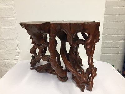 Lot 543 - A LARGE CHINESE ROOTWOOD STAND