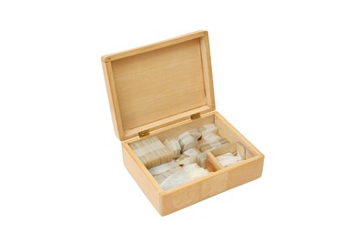 Lot 553 - A BOX OF CHINESE MOTHER-OF-PEARL GAME COUNTERS