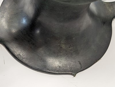 Lot 265 - A JAPANESE BRONZE MIMIKUCHI VASE