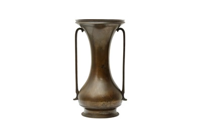 Lot 264 - A JAPANESE BRONZE DOUBLE-SIDED VASE