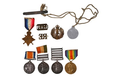 Lot 74 - A BOER WAR AND WORLD WAR ONE GROUP OF MEDALS