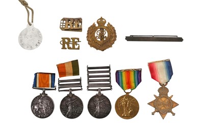 Lot 74 - A BOER WAR AND WORLD WAR ONE GROUP OF MEDALS