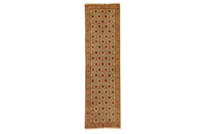 Lot 1367 - A FINE PART SILK NAIN RUNNER, CENTRAL PERSIA