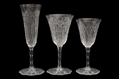 Lot 1588 - A SUITE OF BACCARAT CRYSTAL DRINKING GLASSES