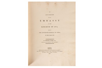 Lot 72 - Symes. An Account of an Embassy to the Kingdom of Ava. 1800