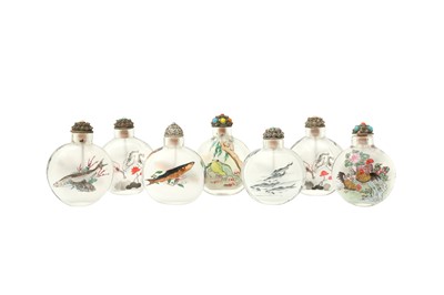 Lot 938 - A GROUP OF SEVEN CHINESE INSIDE-PAINTED SNUFF BOTTLES