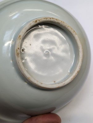 Lot 78 - A CHINESE BLUE AND WHITE 'FISH' BOWL