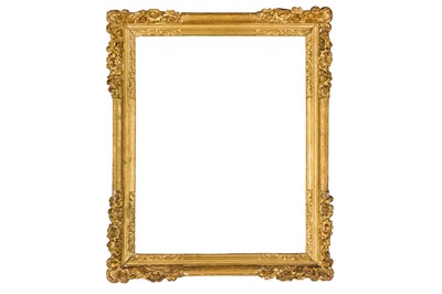 Lot 212 - A FRENCH LOUIS XIV CARVED AND GILDED LEBRUN (18TH CENTURY) FRAME
